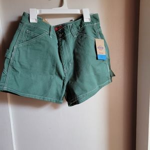 Dickie's high rise green carpenter shorts